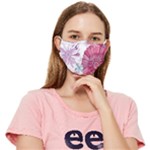 Violet Floral Pattern Fitted Cloth Face Mask (Adult)