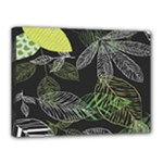 Leaves Floral Pattern Nature Canvas 16  x 12  (Stretched)