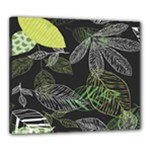 Leaves Floral Pattern Nature Canvas 24  x 20  (Stretched)