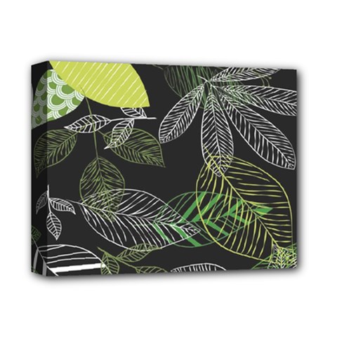Leaves Floral Pattern Nature Deluxe Canvas 14  x 11  (Stretched) from UrbanLoad.com