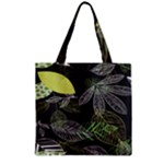 Leaves Floral Pattern Nature Zipper Grocery Tote Bag