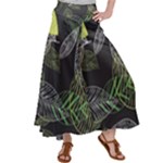 Leaves Floral Pattern Nature Women s Satin Palazzo Pants
