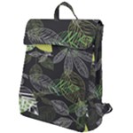 Leaves Floral Pattern Nature Flap Top Backpack