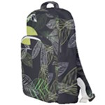 Leaves Floral Pattern Nature Double Compartment Backpack