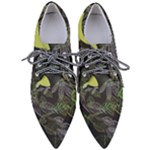 Leaves Floral Pattern Nature Pointed Oxford Shoes
