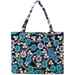 Blue Flower Floral Flora Naure Pattern Mini Tote Bag