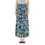 Blue Flower Floral Flora Naure Pattern Full Length Maxi Skirt