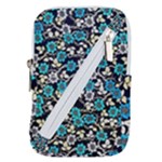 Blue Flower Floral Flora Naure Pattern Belt Pouch Bag (Small)