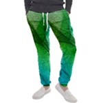 3d Leaves Texture Sheet Blue Green Men s Jogger Sweatpants