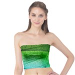 3d Leaves Texture Sheet Blue Green Tube Top