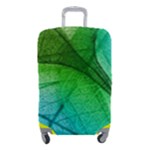 3d Leaves Texture Sheet Blue Green Luggage Cover (Small)