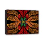 Fractal Floral Flora Ring Colorful Neon Art Mini Canvas 7  x 5  (Stretched)