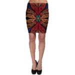 Fractal Floral Flora Ring Colorful Neon Art Bodycon Skirt