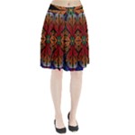 Fractal Floral Flora Ring Colorful Neon Art Pleated Skirt