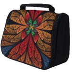 Fractal Floral Flora Ring Colorful Neon Art Full Print Travel Pouch (Big)