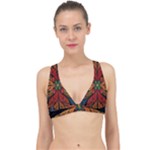 Fractal Floral Flora Ring Colorful Neon Art Classic Banded Bikini Top