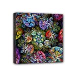 Floral Fractal 3d Art Pattern Mini Canvas 4  x 4  (Stretched)