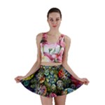 Floral Fractal 3d Art Pattern Mini Skirt