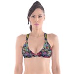 Floral Fractal 3d Art Pattern Plunge Bikini Top