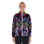 Floral Fractal 3d Art Pattern Women s Bomber Jacket