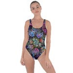 Floral Fractal 3d Art Pattern Bring Sexy Back Swimsuit