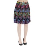 Floral Fractal 3d Art Pattern Pleated Skirt