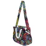 Floral Fractal 3d Art Pattern Rope Handles Shoulder Strap Bag