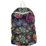 Floral Fractal 3d Art Pattern Foldable Lightweight Backpack