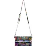 Floral Fractal 3d Art Pattern Mini Crossbody Handbag