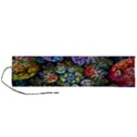 Floral Fractal 3d Art Pattern Roll Up Canvas Pencil Holder (L)