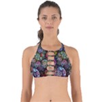 Floral Fractal 3d Art Pattern Perfectly Cut Out Bikini Top