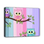 Owls Family Stripe Tree Canvas 10  x 8  (Stretched)