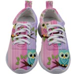 Owls Family Stripe Tree Kids Athletic Shoes