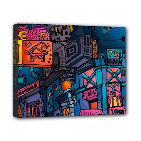 Wallet City Art Graffiti Canvas 10  x 8  (Stretched) from UrbanLoad.com