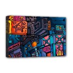 Wallet City Art Graffiti Deluxe Canvas 18  x 12  (Stretched)