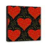Love Hearts Pattern Style Mini Canvas 6  x 6  (Stretched)