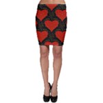 Love Hearts Pattern Style Bodycon Skirt