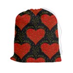 Love Hearts Pattern Style Drawstring Pouch (2XL)