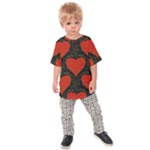 Love Hearts Pattern Style Kids  Raglan T-Shirt