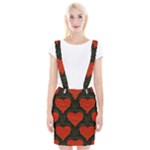 Love Hearts Pattern Style Braces Suspender Skirt