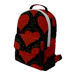 Love Hearts Pattern Style Flap Pocket Backpack (Large)