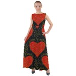 Love Hearts Pattern Style Chiffon Mesh Boho Maxi Dress