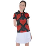 Love Hearts Pattern Style Women s Polo T-Shirt