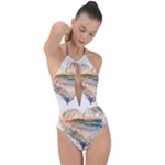 Mandalas-1084082 Ai-generated-7899053 Plunge Cut Halter Swimsuit