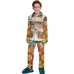 Mandalas-1084082 Ai-generated-7899053 Kids  Long Sleeve Velvet Pajamas Set
