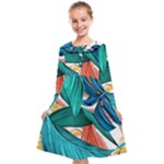 Leaves-3923413 Kids  Midi Sailor Dress
