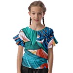 Leaves-3923413 Kids  Cut Out Flutter Sleeves