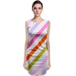 Lines Geometric Background Classic Sleeveless Midi Dress