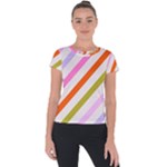 Lines Geometric Background Short Sleeve Sports Top 