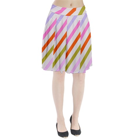 Lines Geometric Background Pleated Skirt from UrbanLoad.com